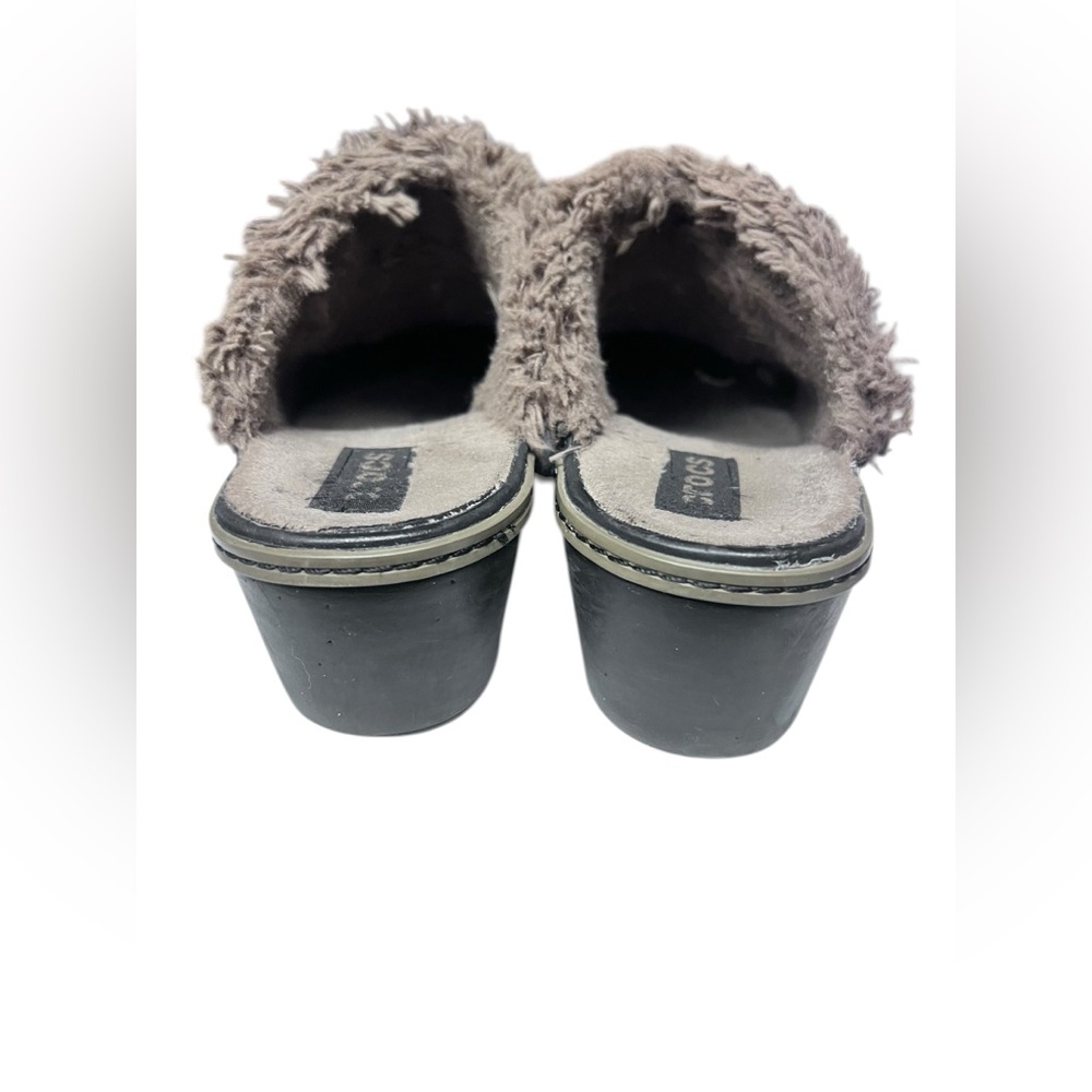 Crocs Cobbler Size 7 W Black Rubber Clogs Slides Slip On Shoes Faux Fur Lined - Picture 4 of 6
